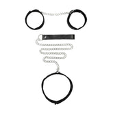 OUCH! BW Velcro Collar With Leash And Hand Cuffs Cuffs and Restraints